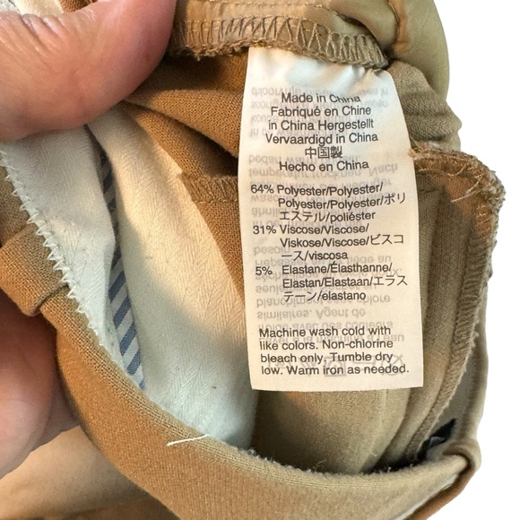 J Crew 365 Size 4 Tall Tan Polyester/Viscose/Elastane Cameron Pants - Picture 8 of 11